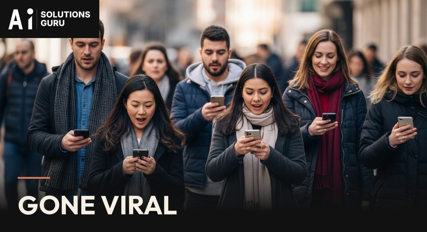 People on a city street looking at their phones